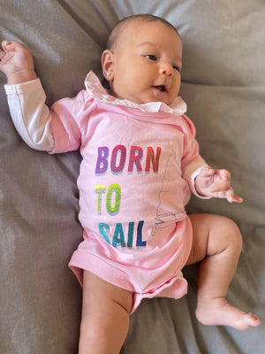 Optimist Sailing Baby short sleeve one piece (3M-24M) (100% Cotton)