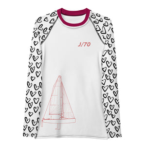 J70 yacht sailing design women's Rash Guard - Long Sleeve
