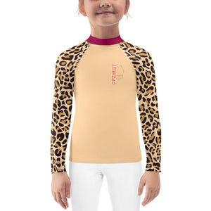 Boatbranding 2T Optimist sailing design Kids girl Rash Guard Animal print- Long Sleeve Sailing-Gift Regatta Yacht Sailing-Lifestyle Sailing-Apparel Nautical-Fashion Nautical-Gear