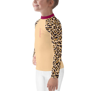 Boatbranding Optimist sailing design Kids girl Rash Guard Animal print- Long Sleeve Sailing-Gift Regatta Yacht Sailing-Lifestyle Sailing-Apparel Nautical-Fashion Nautical-Gear