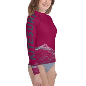 Boatbranding Rash Guard Kitesurfing sailing design Youth Girl Rash Guard - Long Sleeve Sailing-Gift Regatta Yacht Sailing-Lifestyle Sailing-Apparel Nautical-Fashion Nautical-Gear