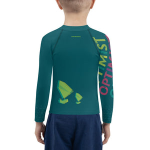 Boatbranding Rash Guard Optimist sailing design Kids unisex Rash Guard - Long Sleeve Sailing-Gift Regatta Yacht Sailing-Lifestyle Sailing-Apparel Nautical-Fashion Nautical-Gear