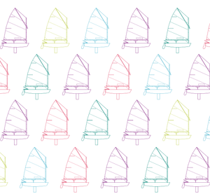 Optimist sailing regata design Youth Unisex Rash Guard - Long Sleeve