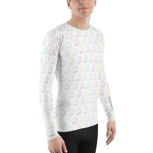 Boatbranding Rash Guard Optimist sailing design Men's Rash Guard - Long Sleeve Sailing-Gift Regatta Yacht Sailing-Lifestyle Sailing-Apparel Nautical-Fashion Nautical-Gear