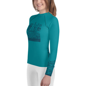 Boatbranding Rash Guard Sailing design Youth unisex Rash Guard - Long Sleeve "Keep the sea plastic free" Sailing-Gift Regatta Yacht Sailing-Lifestyle Sailing-Apparel Nautical-Fashion Nautical-Gear