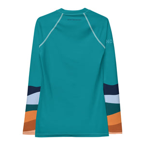 Boatbranding Rash Guard Windsurf sailing design women's Rash Guard - Long Sleeve Sailing-Gift Regatta Yacht Sailing-Lifestyle Sailing-Apparel Nautical-Fashion Nautical-Gear