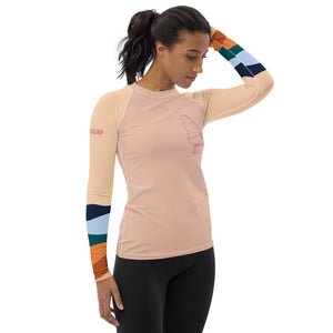 Boatbranding Rash Guard Windsurf sailing design women's Rash Guard - Long Sleeve Sailing-Gift Regatta Yacht Sailing-Lifestyle Sailing-Apparel Nautical-Fashion Nautical-Gear