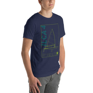 Boatbranding Unisex t-shirt ILCA 4 / Laser 4.7 Sailing-Gift Regatta Yacht Sailing-Lifestyle Sailing-Apparel Nautical-Fashion Nautical-Gear