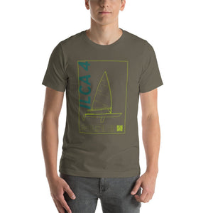 Boatbranding Unisex t-shirt ILCA 4 / Laser 4.7 Sailing-Gift Regatta Yacht Sailing-Lifestyle Sailing-Apparel Nautical-Fashion Nautical-Gear
