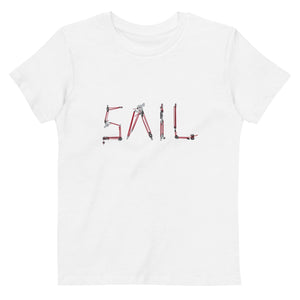 Boatbranding White / 3-4 SAIL Organic cotton kids t-shirt Sailing-Gift Regatta Yacht Sailing-Lifestyle Sailing-Apparel Nautical-Fashion Nautical-Gear