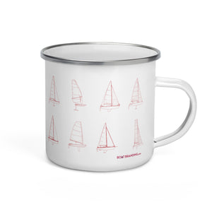 Premium Enamel Mug Sailing Regata Yachts