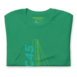 Boatbranding AC45 Unisex t-shirt Sailing-Gift Regatta Yacht Sailing-Lifestyle Sailing-Apparel Nautical-Fashion Nautical-Gear