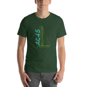 Boatbranding Forest / S AC45 Unisex t-shirt Sailing-Gift Regatta Yacht Sailing-Lifestyle Sailing-Apparel Nautical-Fashion Nautical-Gear