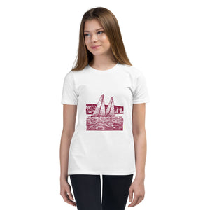 Boatbranding Youth Unisex Short Sleeve T-Shirt S40 Sailing-Gift Regatta Yacht Sailing-Lifestyle Sailing-Apparel Nautical-Fashion Nautical-Gear