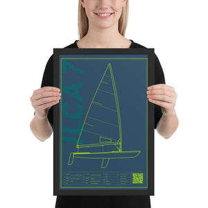 Boatbranding Black / 12″×18″ Framed poster ILCA 7 / Laser Sailing-Gift Regatta Yacht Sailing-Lifestyle Sailing-Apparel Nautical-Fashion Nautical-Gear