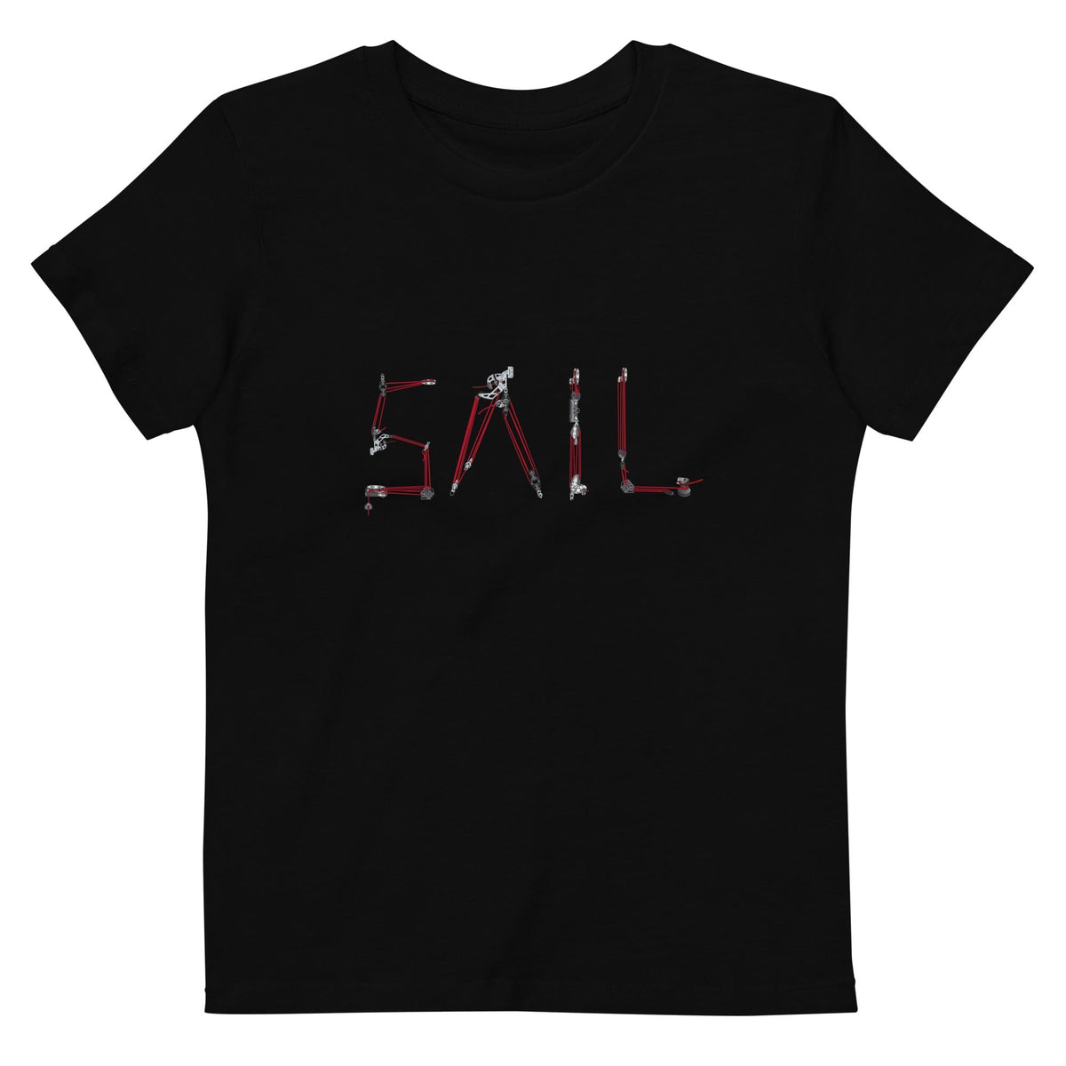 Boatbranding Black / 3-4 SAIL Organic cotton kids t-shirt Sailing-Gift Regatta Yacht Sailing-Lifestyle Sailing-Apparel Nautical-Fashion Nautical-Gear
