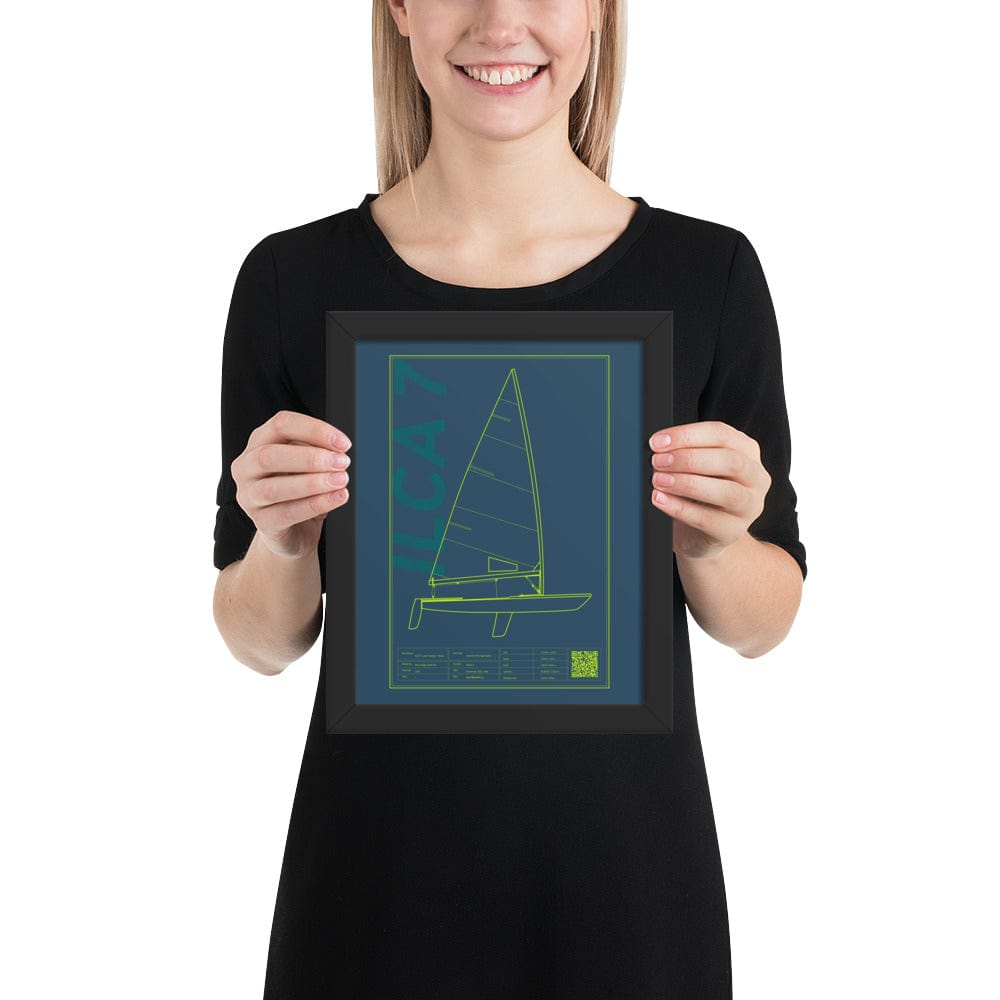Boatbranding Black / 8″×10″ Framed poster ILCA 7 / Laser Sailing-Gift Regatta Yacht Sailing-Lifestyle Sailing-Apparel Nautical-Fashion Nautical-Gear