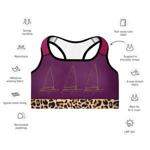 Boatbranding ILCA Laser Sailing Padded Sports Bra Sailing-Gift Regatta Yacht Sailing-Lifestyle Sailing-Apparel Nautical-Fashion Nautical-Gear
