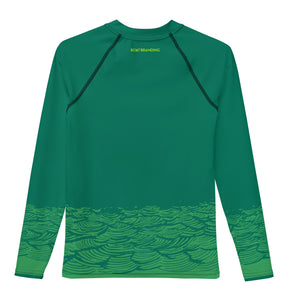 Boatbranding Rash Guard Sailing design Youth unisex Rash Guard - Long Sleeve "Keep the sea plastic free" Sailing-Gift Regatta Yacht Sailing-Lifestyle Sailing-Apparel Nautical-Fashion Nautical-Gear