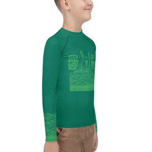 Boatbranding Rash Guard Sailing design Youth unisex Rash Guard - Long Sleeve "Keep the sea plastic free" Sailing-Gift Regatta Yacht Sailing-Lifestyle Sailing-Apparel Nautical-Fashion Nautical-Gear