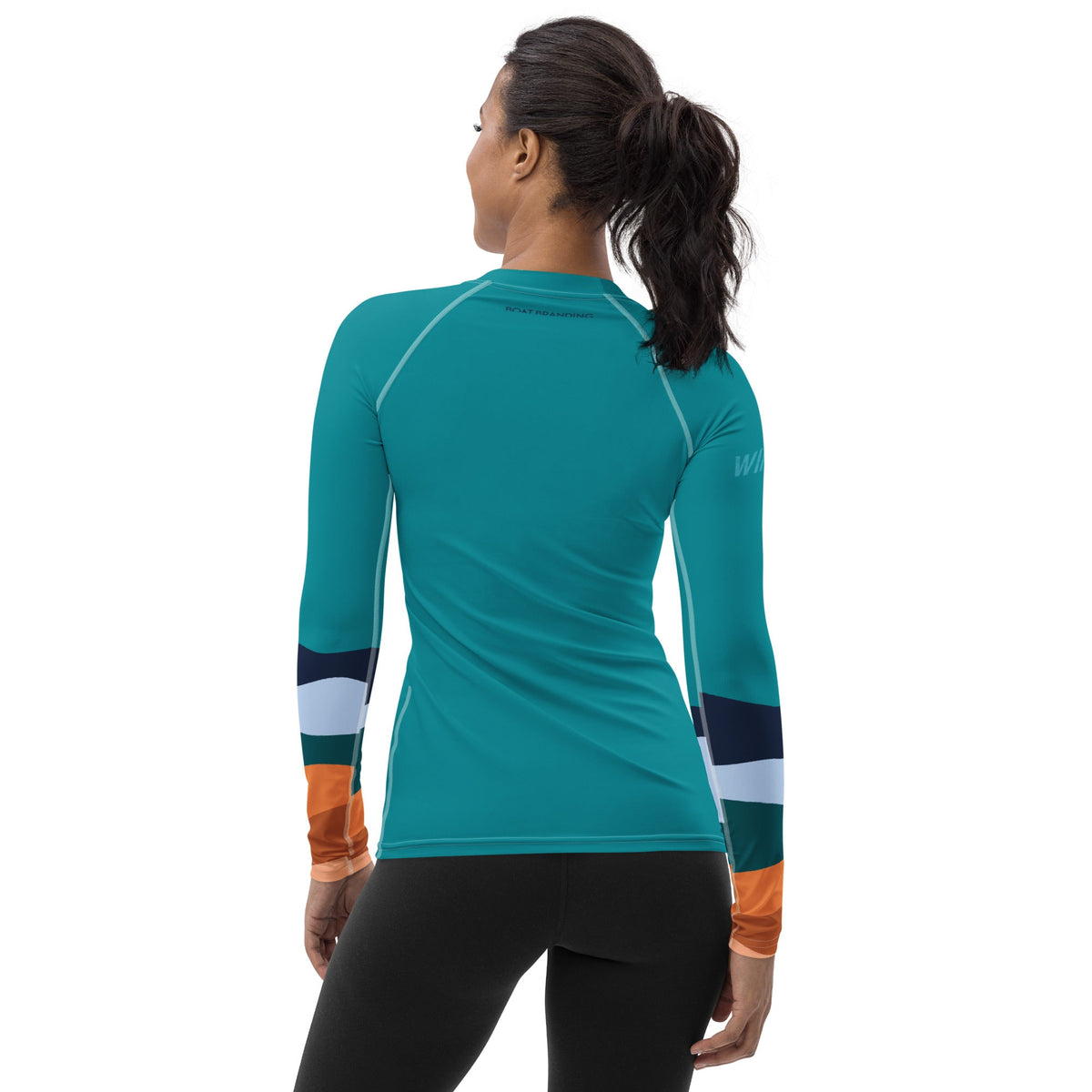 Boatbranding Rash Guard Windsurf sailing design women's Rash Guard - Long Sleeve Sailing-Gift Regatta Yacht Sailing-Lifestyle Sailing-Apparel Nautical-Fashion Nautical-Gear