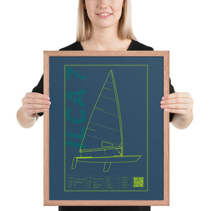 Boatbranding Red Oak / 16″×20″ Framed poster ILCA 7 / Laser Sailing-Gift Regatta Yacht Sailing-Lifestyle Sailing-Apparel Nautical-Fashion Nautical-Gear