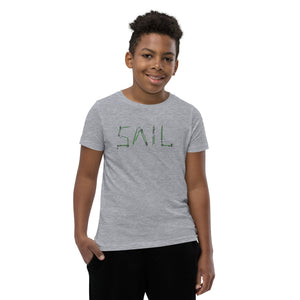 Boatbranding SAIL Youth Short Sleeve T-Shirt Sailing-Gift Regatta Yacht Sailing-Lifestyle Sailing-Apparel Nautical-Fashion Nautical-Gear