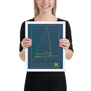 Boatbranding White / 11″×14″ Framed poster ILCA 7 / Laser Sailing-Gift Regatta Yacht Sailing-Lifestyle Sailing-Apparel Nautical-Fashion Nautical-Gear