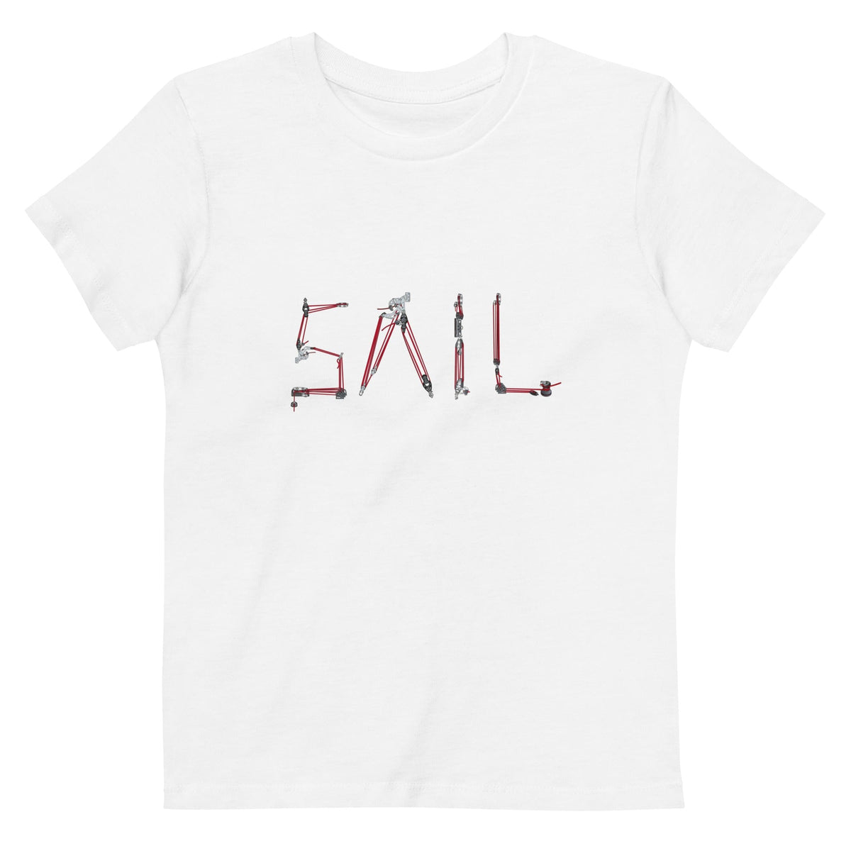 Boatbranding White / 3-4 SAIL Organic cotton kids t-shirt Sailing-Gift Regatta Yacht Sailing-Lifestyle Sailing-Apparel Nautical-Fashion Nautical-Gear