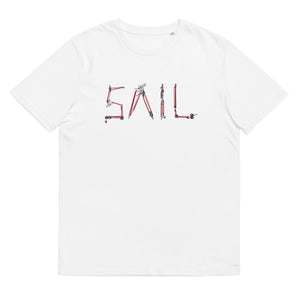 Boatbranding White / S SAIL Unisex organic cotton t-shirt Sailing-Gift Regatta Yacht Sailing-Lifestyle Sailing-Apparel Nautical-Fashion Nautical-Gear