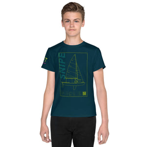 Boatbranding 8 Youth NFT Snipe crew neck t-shirt (8T-20T) (Unisex) Sailing-Gift Regatta Yacht Sailing-Lifestyle Sailing-Apparel Nautical-Fashion Nautical-Gear