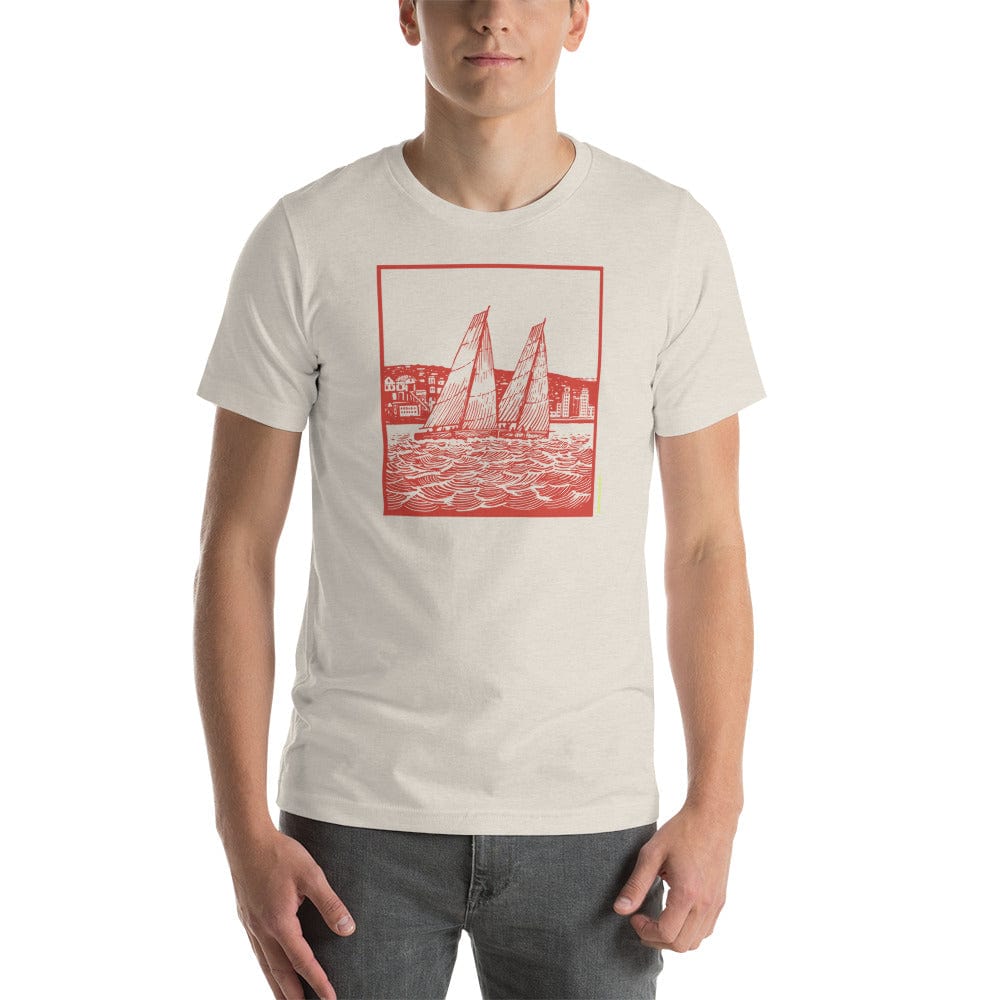 Boatbranding Heather Dust / S S40 UNISEX T-SHIRT Sailing-Gift Regatta Yacht Sailing-Lifestyle Sailing-Apparel Nautical-Fashion Nautical-Gear