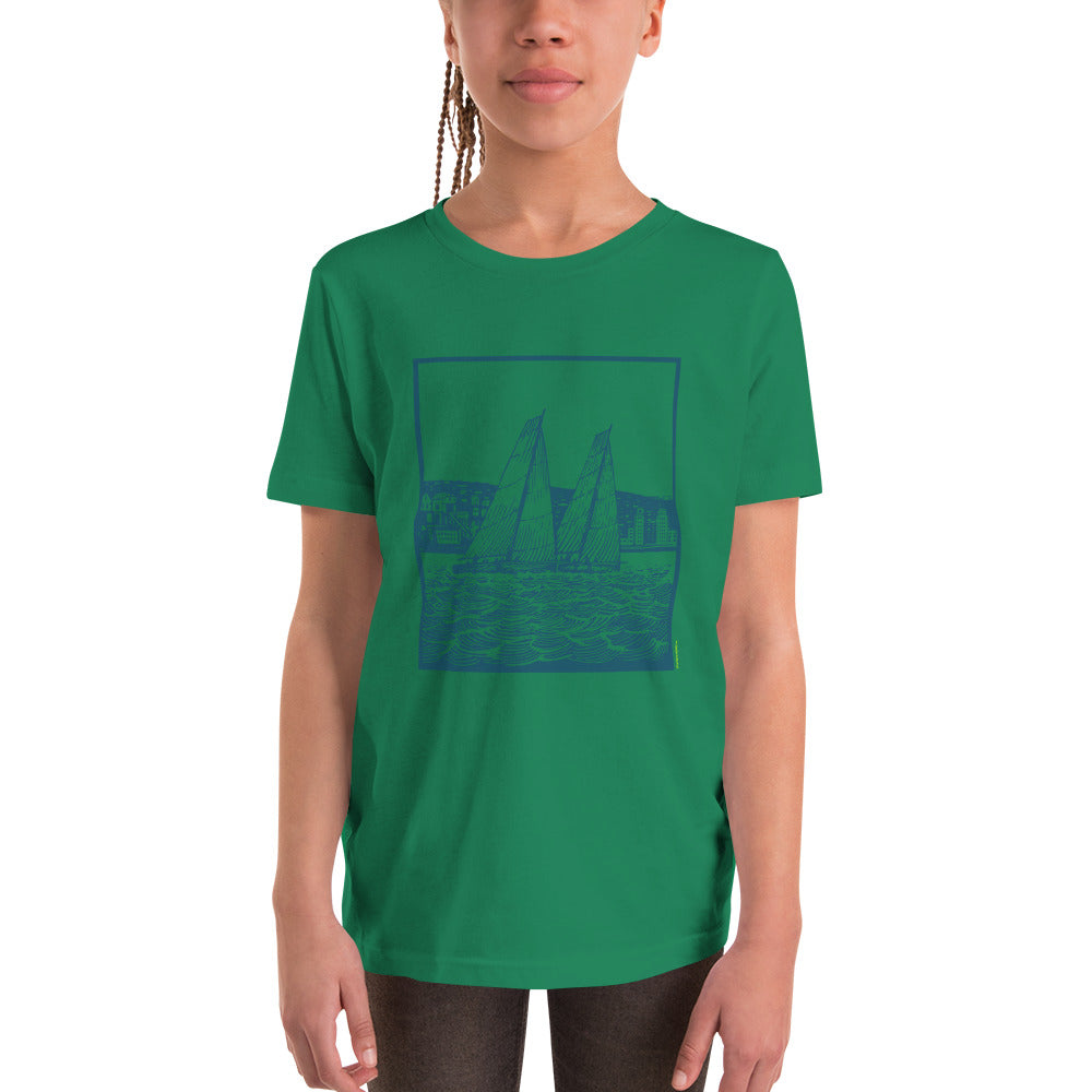 Boatbranding Kelly / S Youth Short Sleeve T-Shirt Sailing-Gift Regatta Yacht Sailing-Lifestyle Sailing-Apparel Nautical-Fashion Nautical-Gear