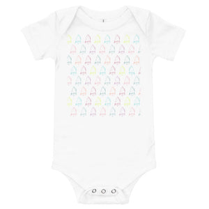 Boatbranding Optimist Baby short sleeve one piece (3M-24M) (100% Cotton) Sailing-Gift Regatta Yacht Sailing-Lifestyle Sailing-Apparel Nautical-Fashion Nautical-Gear