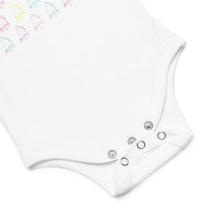 Boatbranding Optimist Baby short sleeve one piece (3M-24M) (100% Cotton) Sailing-Gift Regatta Yacht Sailing-Lifestyle Sailing-Apparel Nautical-Fashion Nautical-Gear