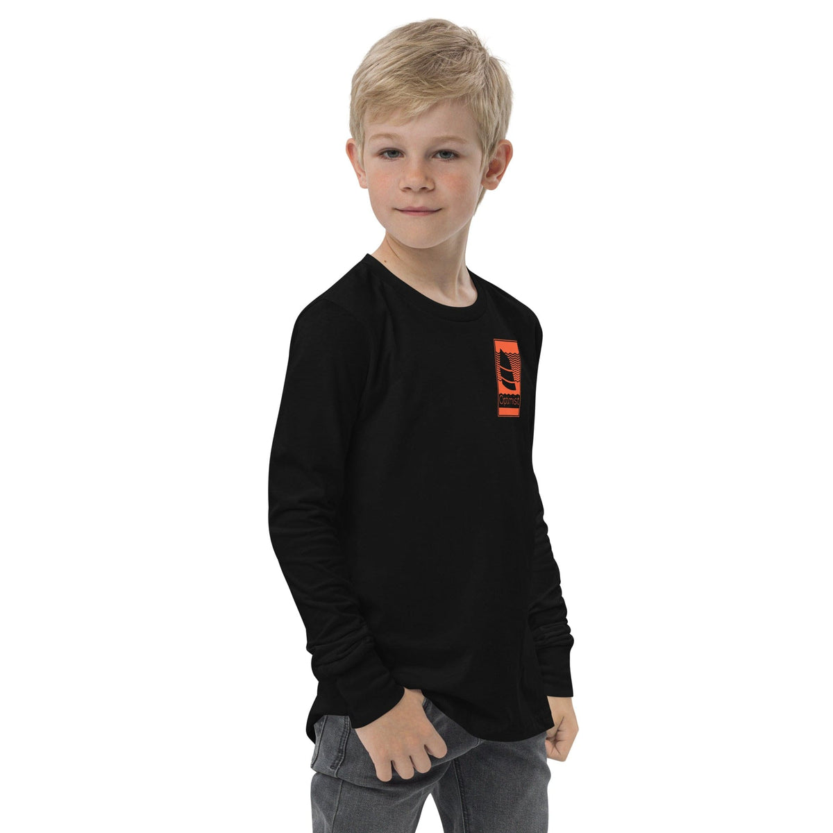 Boatbranding Optimist Youth long sleeve tee (S/M/L) (100% Cotton) Sailing-Gift Regatta Yacht Sailing-Lifestyle Sailing-Apparel Nautical-Fashion Nautical-Gear