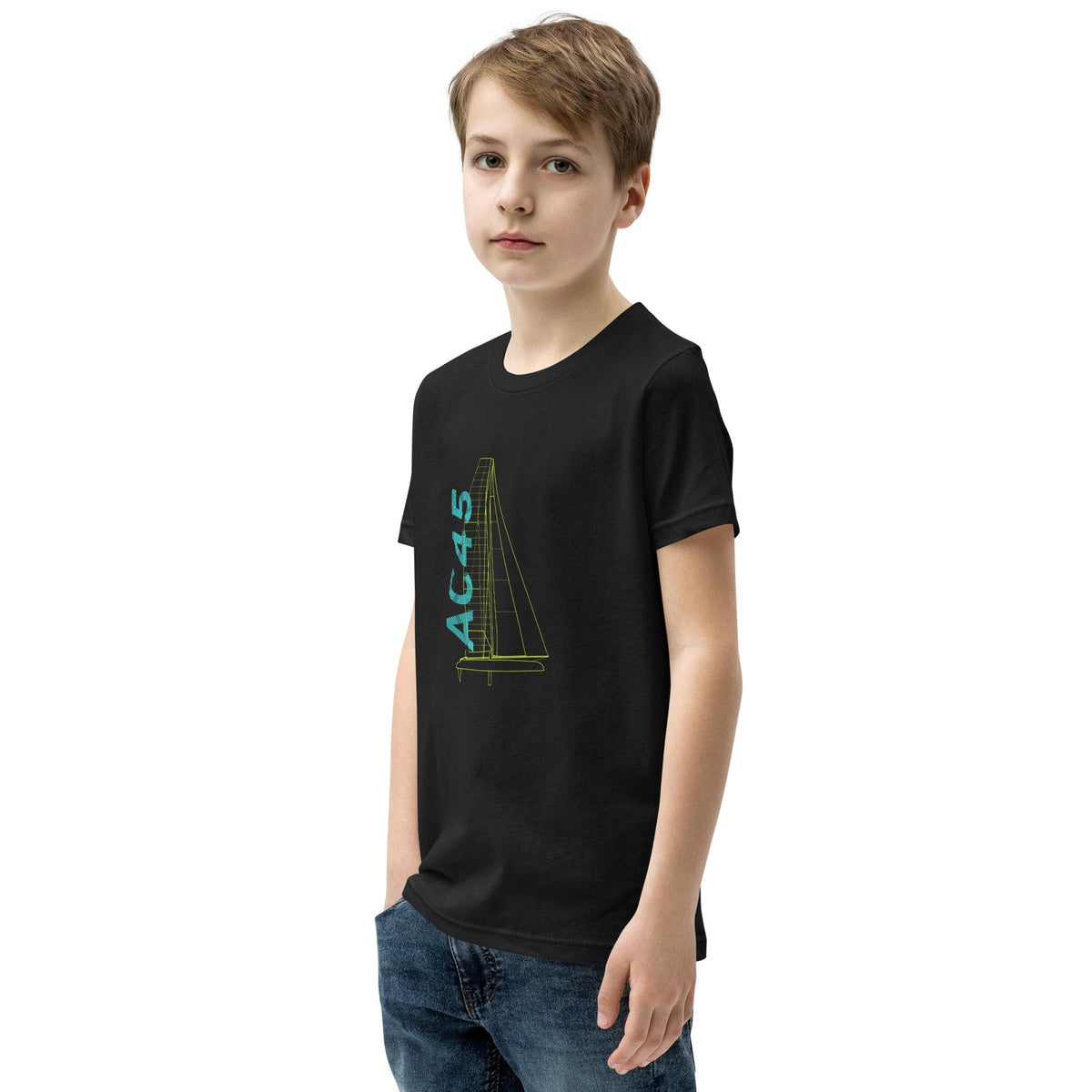 Boatbranding Optimist Youth Short Sleeve T-Shirt (S/M/L/XL) (100% Cotton) Sailing-Gift Regatta Yacht Sailing-Lifestyle Sailing-Apparel Nautical-Fashion Nautical-Gear