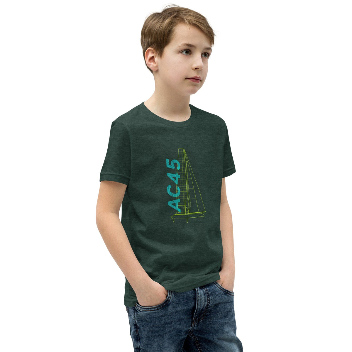 Boatbranding Optimist Youth Short Sleeve T-Shirt (S/M/L/XL) (100% Cotton) Sailing-Gift Regatta Yacht Sailing-Lifestyle Sailing-Apparel Nautical-Fashion Nautical-Gear