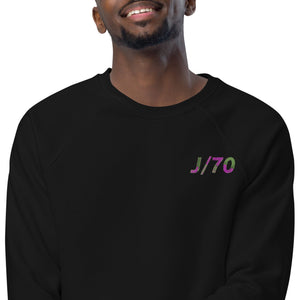 Boatbranding Unisex organic raglan sweatshirt J70 Sailing-Gift Regatta Yacht Sailing-Lifestyle Sailing-Apparel Nautical-Fashion Nautical-Gear