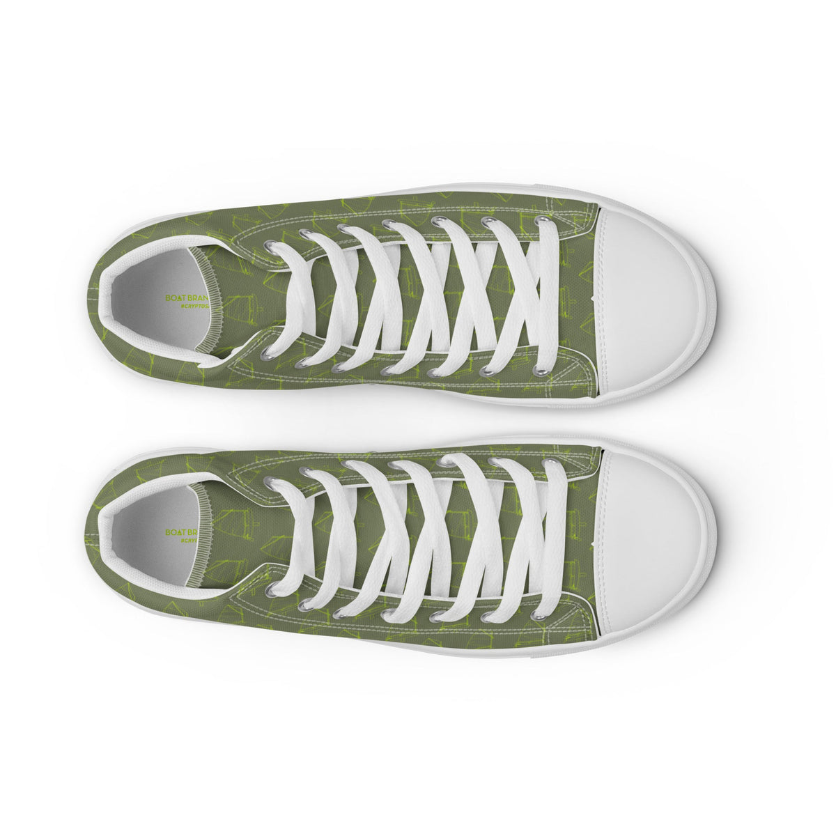 Boatbranding Women’s Optimist high top canvas shoes Sailing-Gift Regatta Yacht Sailing-Lifestyle Sailing-Apparel Nautical-Fashion Nautical-Gear