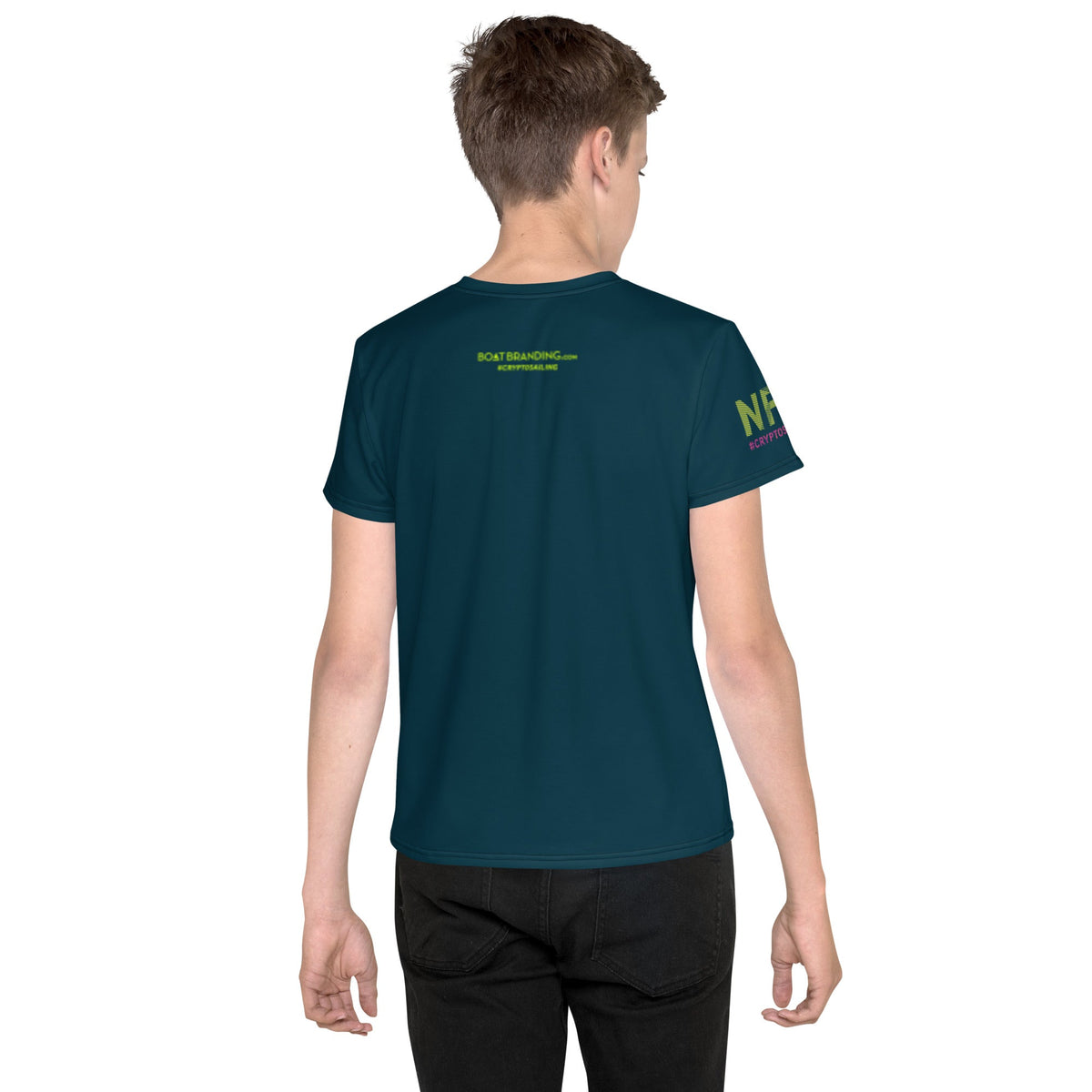 Boatbranding Youth NFT Snipe crew neck t-shirt (8T-20T) (Unisex) Sailing-Gift Regatta Yacht Sailing-Lifestyle Sailing-Apparel Nautical-Fashion Nautical-Gear