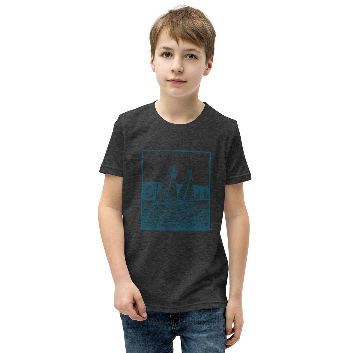 Boatbranding Youth Short Sleeve T-Shirt Sailing-Gift Regatta Yacht Sailing-Lifestyle Sailing-Apparel Nautical-Fashion Nautical-Gear