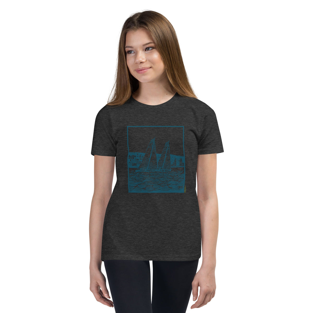Boatbranding Youth Short Sleeve T-Shirt Sailing-Gift Regatta Yacht Sailing-Lifestyle Sailing-Apparel Nautical-Fashion Nautical-Gear