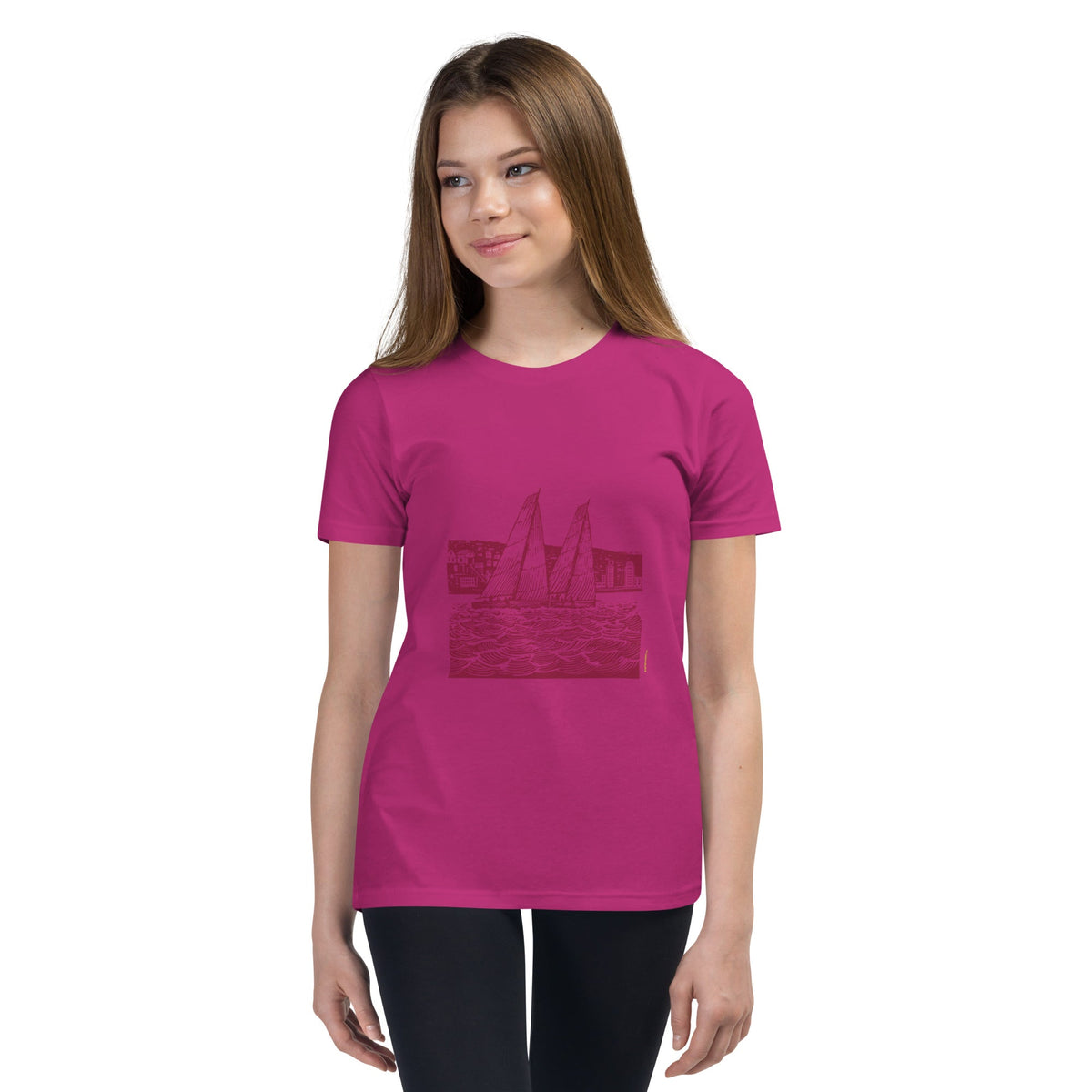 Boatbranding Youth Unisex Short Sleeve T-Shirt S40 Sailing-Gift Regatta Yacht Sailing-Lifestyle Sailing-Apparel Nautical-Fashion Nautical-Gear